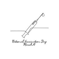 single line art of national vaccination day good for national vaccination day celebrate. line art. illustration.