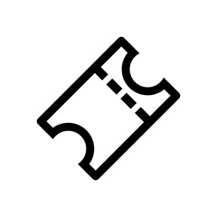 Ticket icon flat. design illustration on white background..eps