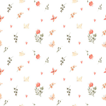 watercolor seamless pattern illustration for kids