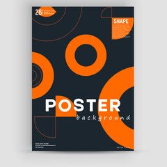 Simple geometric poster. Swiss style geometric composition for book covers, posters, flyers, magazines, annual reports