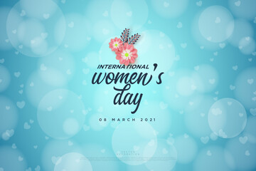 Happy womens day vector background modern and beautiful, 8 march modern and unique design. Premium illustration vector design for celebration and greeting. Design for poster, banner and social media p