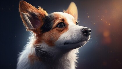 adorable dog digital art illustration