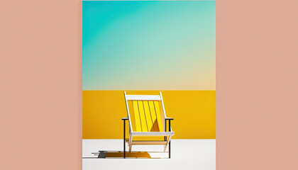 Summer time mood and tone background created with generative AI