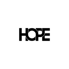 hope typography letter monogram logo design