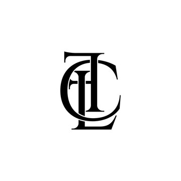 flc lettering initial monogram logo design