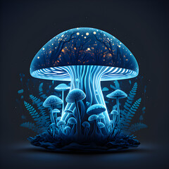 blue magic mushroom - IA