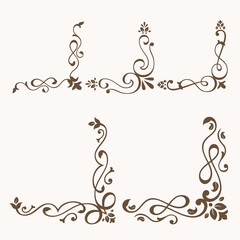 set of corner frames ornamental