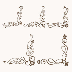 set of corner frames ornamental