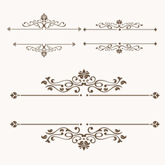 set of borders frames ornamental