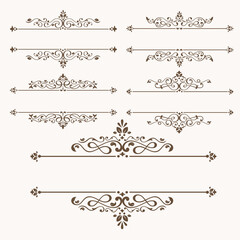 set of borders frames ornamental