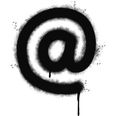 Spray Painted Graffiti at sign icon Word Sprayed isolated with a white background. graffiti at icon with over spray in black over white. © Doa Bunda
