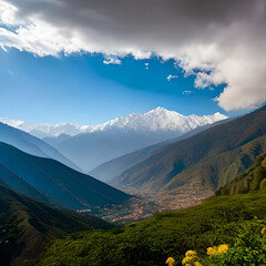 landscape with clouds