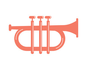 orange trumpet instrument musical