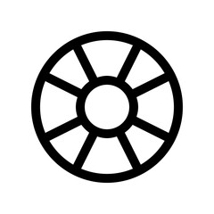 Editable vector help support lifebuoy icon. Black, line style, transparent white background. Part of a big icon set family. Perfect for web and app interfaces, presentations, infographics, etc
