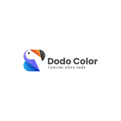 Vector Logo Illustration Dodo Bird Gradient Colorful Style. © Artnivora