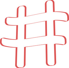 Fototapeta premium hashtag line version of the symbol ICON
