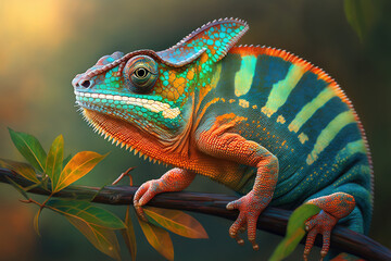 Colorful Chameleon, generative AI