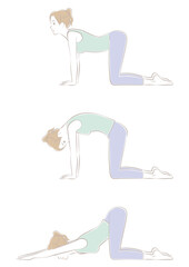 猫のポーズ・猫の伸びのポーズ