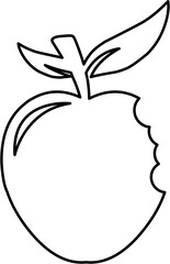 Apple Silhouette Outline Vector