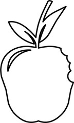 Apple Silhouette Outline Vector