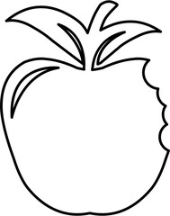 Apple Silhouette Outline Vector
