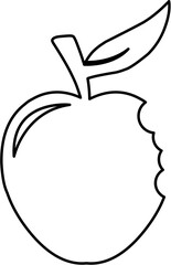 Apple Silhouette Outline Vector