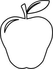 Apple Silhouette Outline Vector