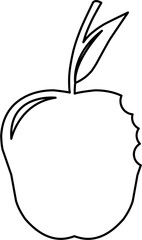 Apple Silhouette Outline Vector