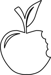 Apple Silhouette Outline Vector