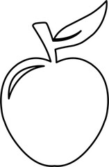 Apple Silhouette Outline Vector
