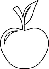 Apple Silhouette Outline Vector