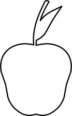 Apple Silhouette Outline Vector