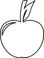 Apple Silhouette Outline Vector
