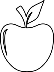 Apple Silhouette Outline Vector
