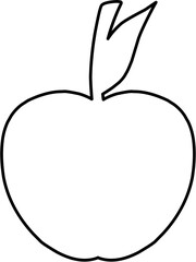 Apple Silhouette Outline Vector