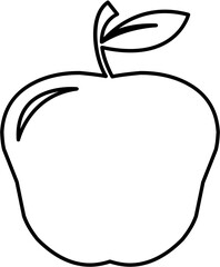 Apple Silhouette Outline Vector