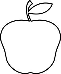 Apple Silhouette Outline Vector