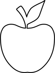 Apple Silhouette Outline Vector