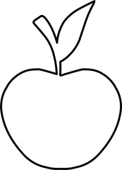 Apple Silhouette Outline Vector