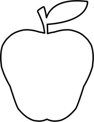 Apple Silhouette Outline Vector
