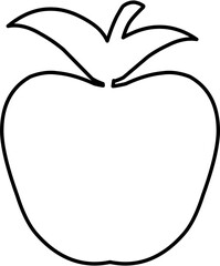 Apple Silhouette Outline Vector