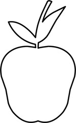 Apple Silhouette Outline Vector