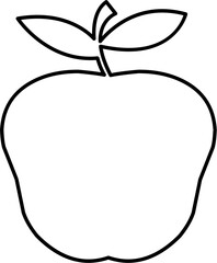 Apple Silhouette Outline Vector