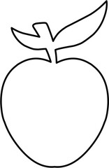 Apple Silhouette Outline Vector