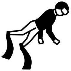 diving glyph icon