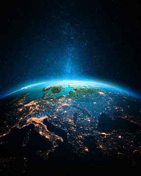 Europe city lights