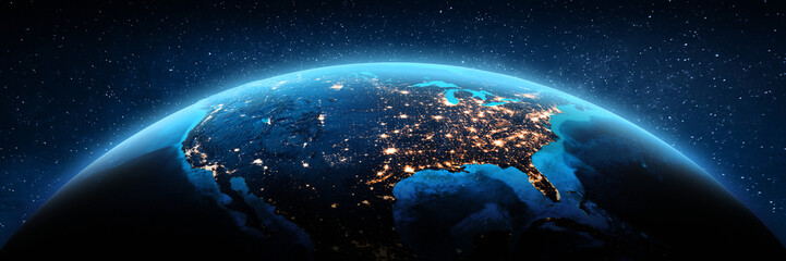 America, United States from space