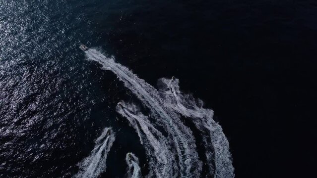 Group of jet ski riding in Mallorca
