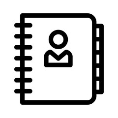 address book icon or logo isolated sign symbol vector illustration - high quality black style vector icons
