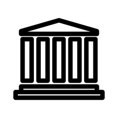 bank icon or logo isolated sign symbol vector illustration - high quality black style vector icons
